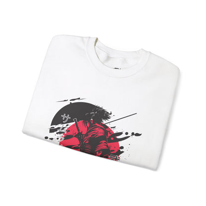 Red And Black Samurai Unisex Heavy Blend™ Crewneck Sweatshirt