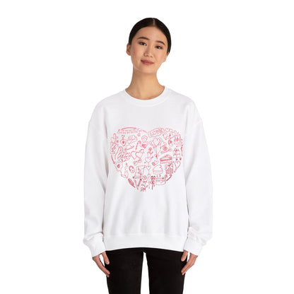 Love Doodle Unisex Heavy Blend™ Crewneck Sweatshirt