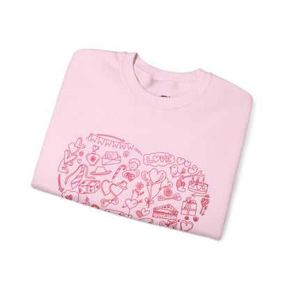 Love Doodle Unisex Heavy Blend™ Crewneck Sweatshirt