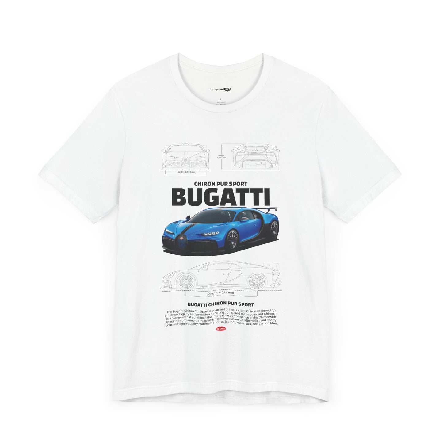 BUGATTI CHIRON PUR SPORT Unisex Jersey Short Sleeve Tee