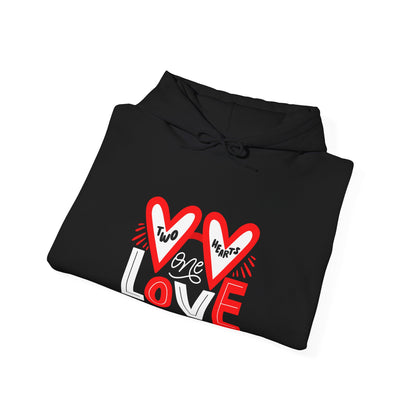 Two Hearts One Love Unisex Heavy Blend™ Hooded Sweatshirt