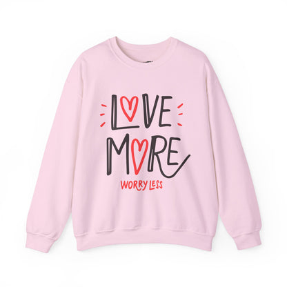 Love More Worry Less Unisex Heavy Blend™ Crewneck Sweatshirt