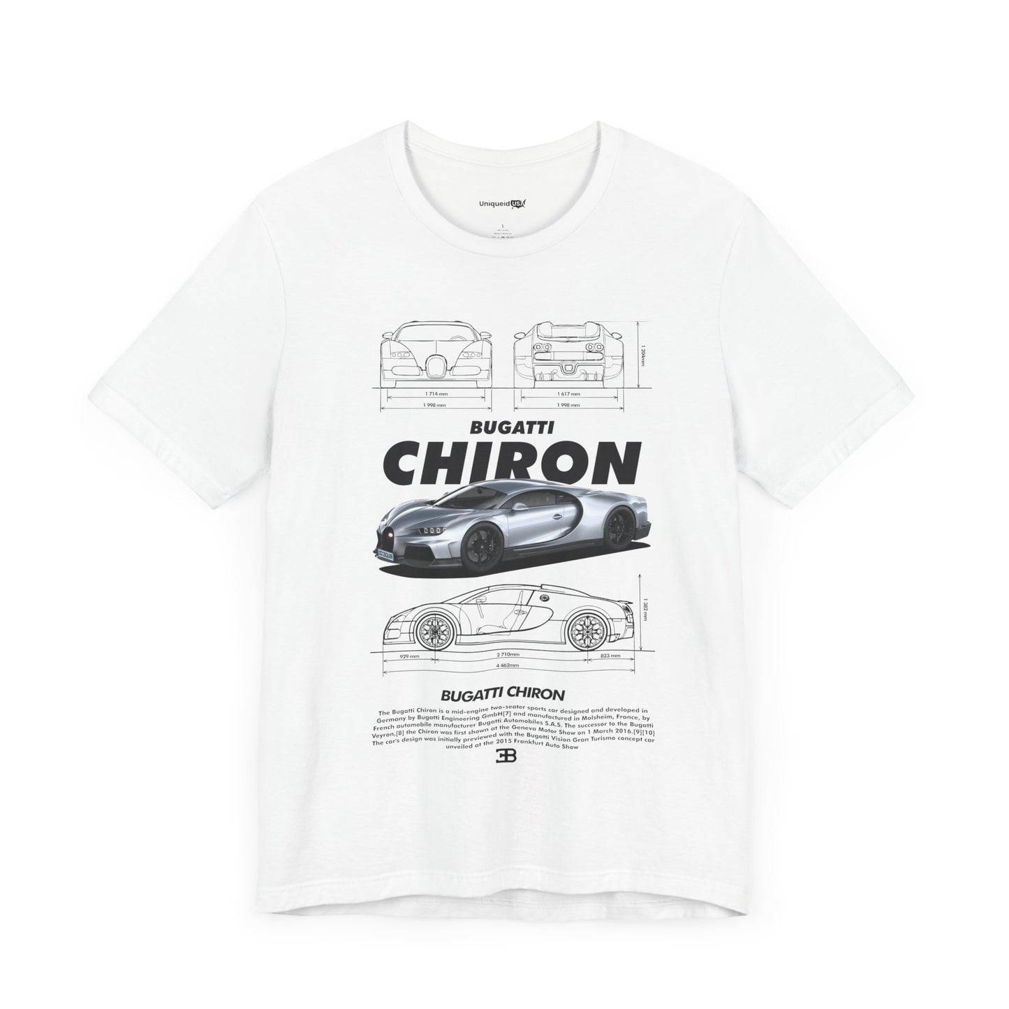 BUGATTI CHIRON v2 Unisex Jersey Short Sleeve Tee