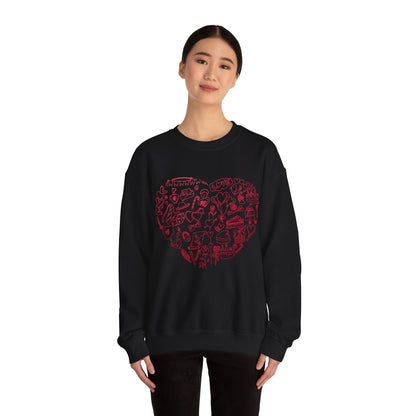 Love Doodle Unisex Heavy Blend™ Crewneck Sweatshirt