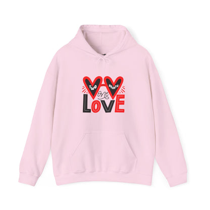 Two hearts one love Soft Pink hoodie