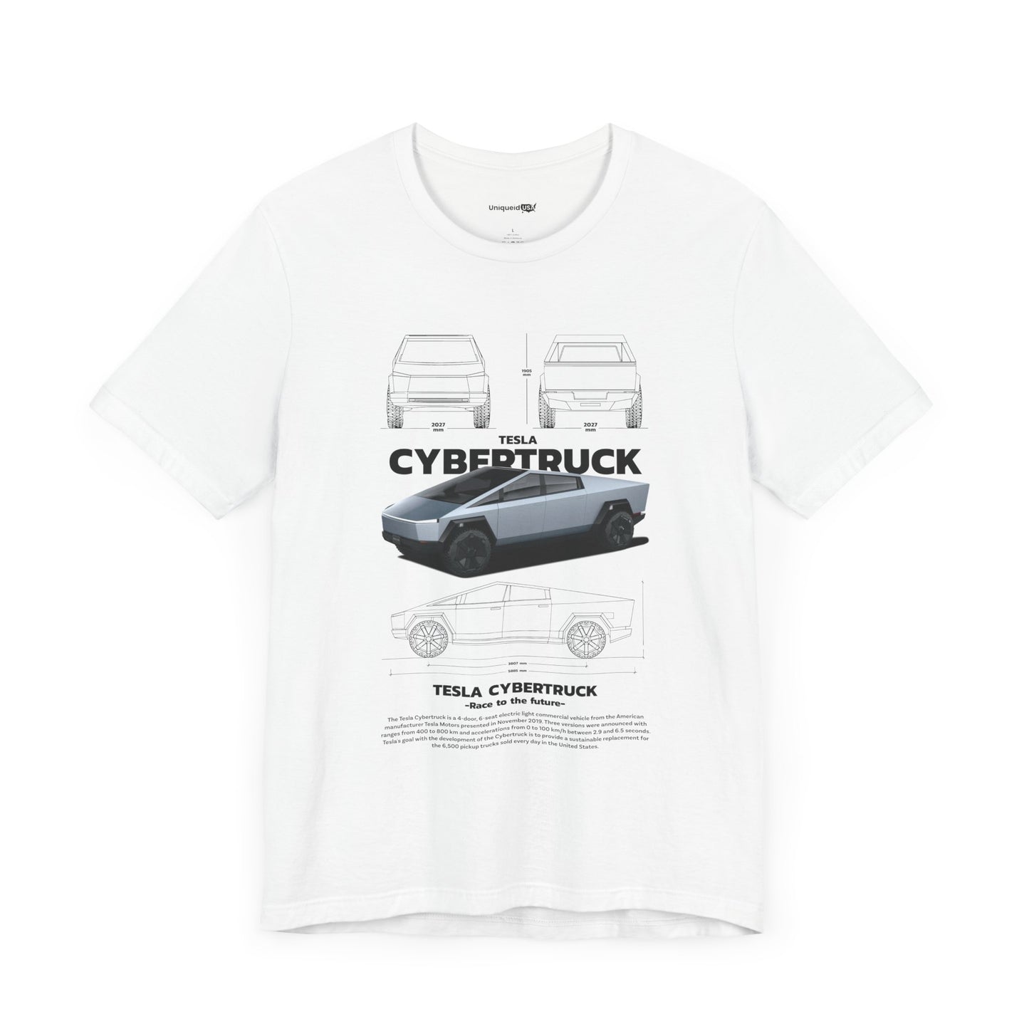 TESLA CYBERTRUCK Unisex Jersey Short Sleeve Tee