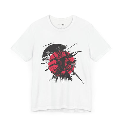 Red And Black Samurai Unisex Jersey Short Sleeve Tee