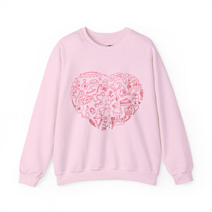 Love Doodle Unisex Heavy Blend™ Crewneck Sweatshirt