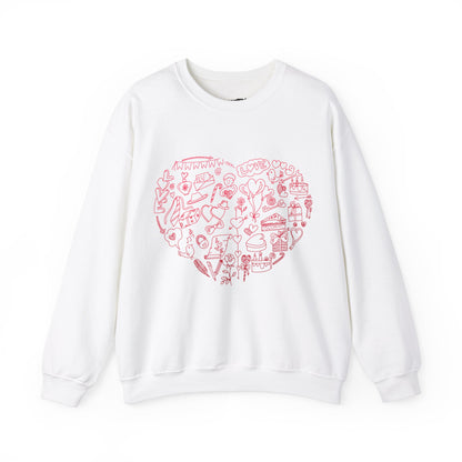 Love Doodle Unisex Heavy Blend™ Crewneck Sweatshirt