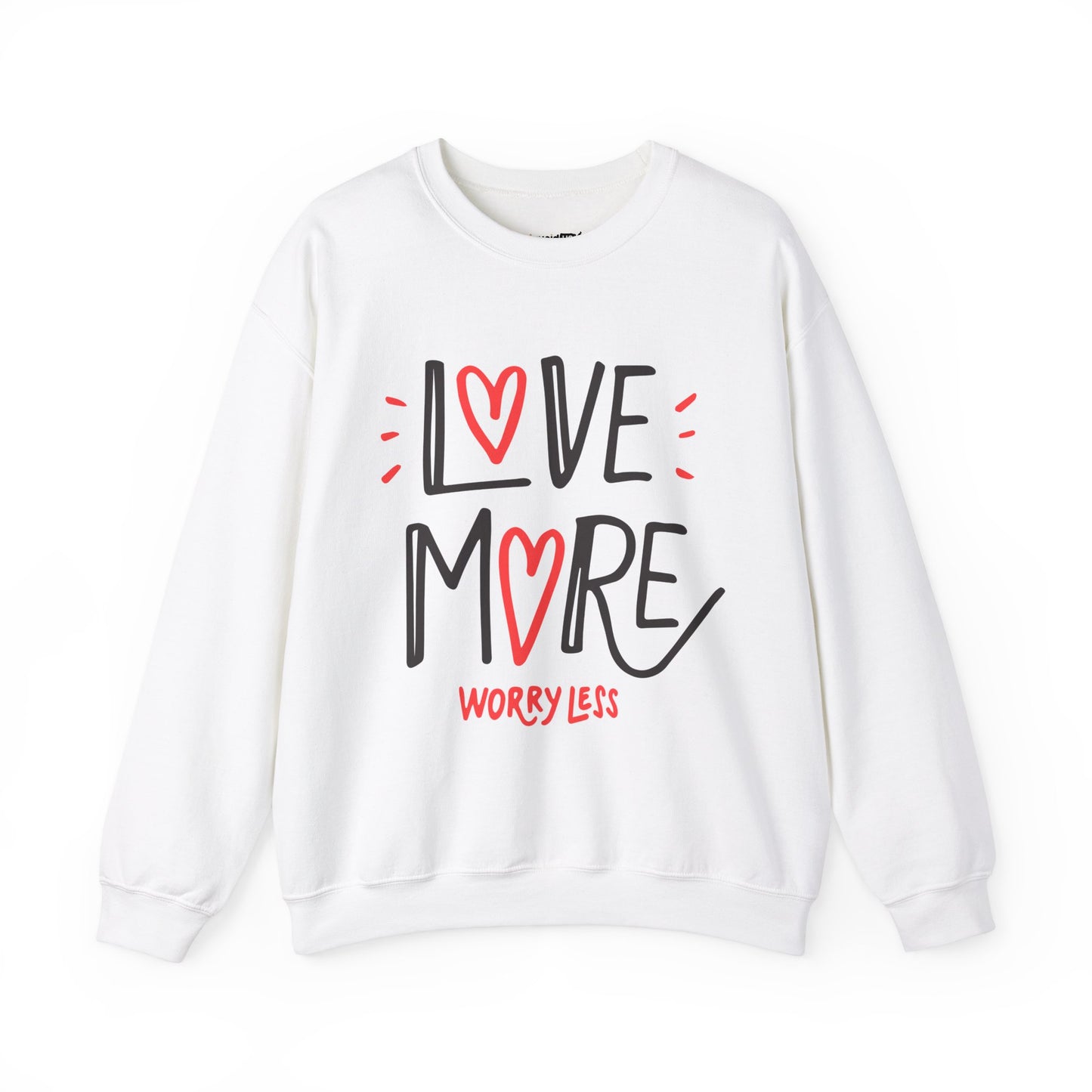 Love More Worry Less Unisex Heavy Blend™ Crewneck Sweatshirt