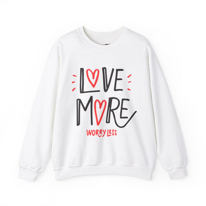 Love More Worry Less Unisex Heavy Blend™ Crewneck Sweatshirt