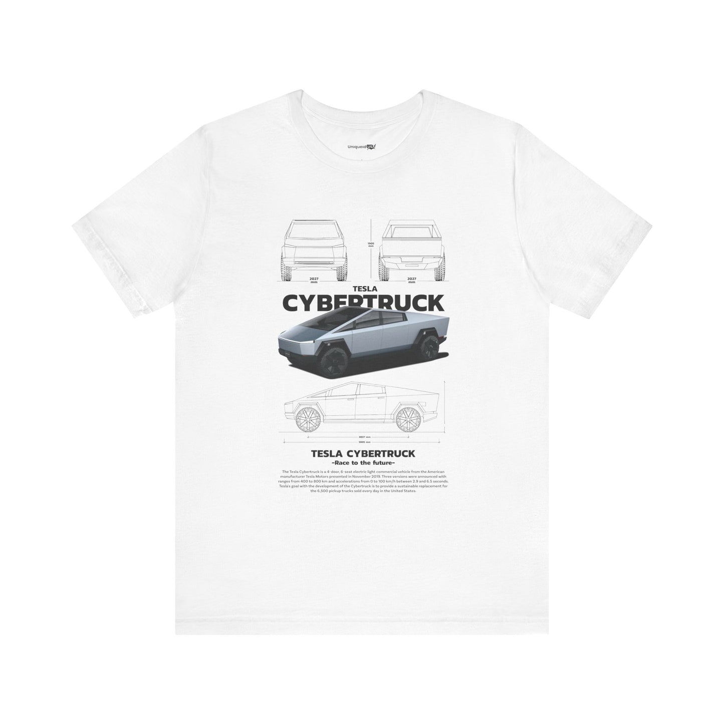 TESLA CYBERTRUCK Unisex Jersey Short Sleeve Tee