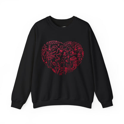 Love Doodle Unisex Heavy Blend™ Crewneck Sweatshirt